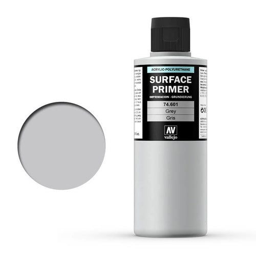 Vallejo 74601 Surface Primer Grey 200ml Vallejo PAINT, BRUSHES & SUPPLIES