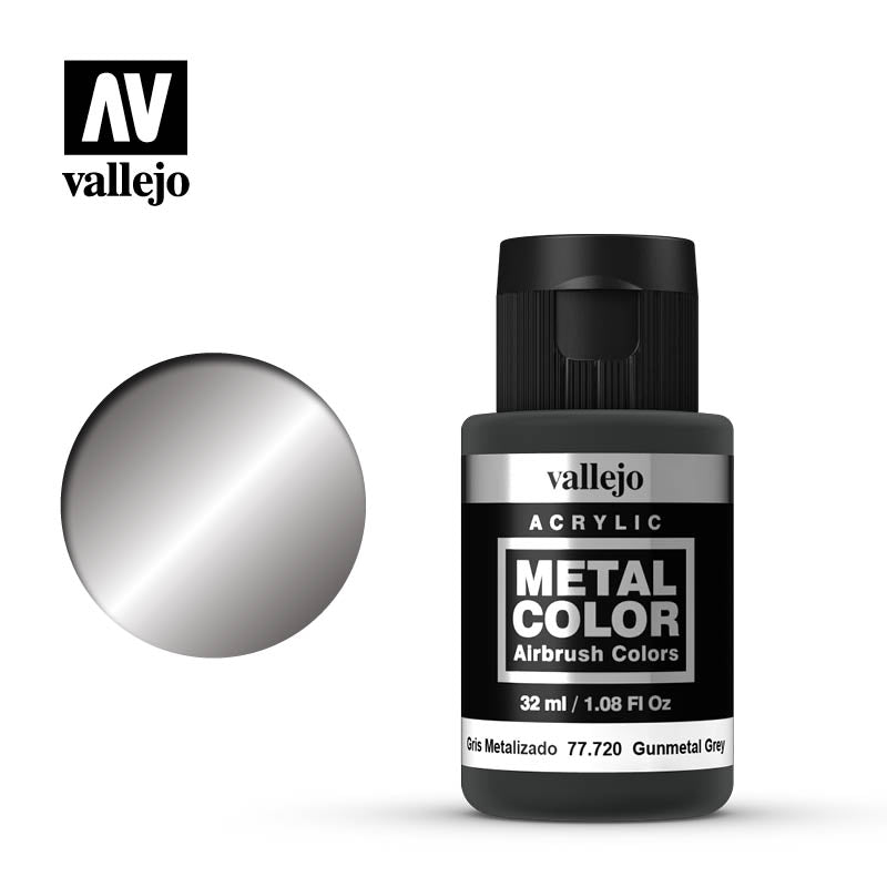 Vallejo Metal Colour Gunmetal Grey 32ml Vallejo PAINT, BRUSHES & SUPPLIES