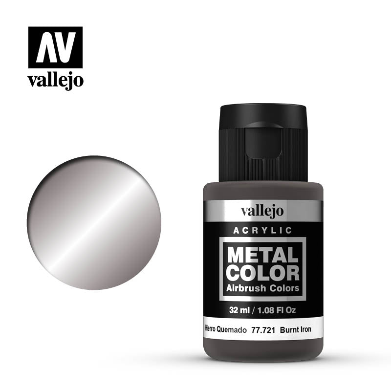 Vallejo Metal Colour Burnt Iron 32ml Vallejo PAINT, BRUSHES & SUPPLIES