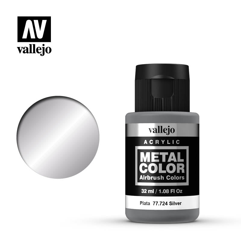 Vallejo Metal Colour Silver 32ml Vallejo PAINT, BRUSHES & SUPPLIES