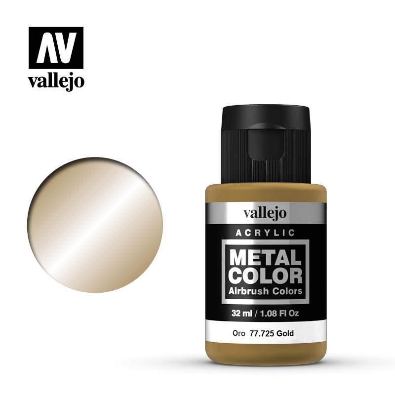 Vallejo Metal Colour Gold 32ml Vallejo PAINT, BRUSHES & SUPPLIES