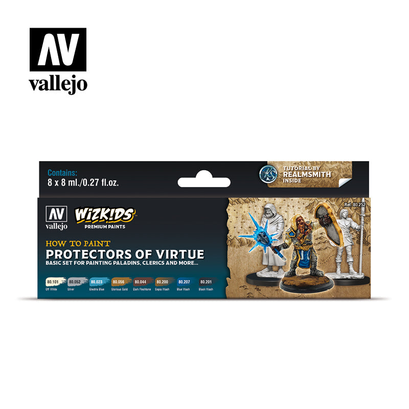 Vallejo 80252 Wizkids Premium set: Protectors of Virtue Acrylic Paint Set (8 Colour Set) Vallejo PAINT, BRUSHES & SUPPLIES
