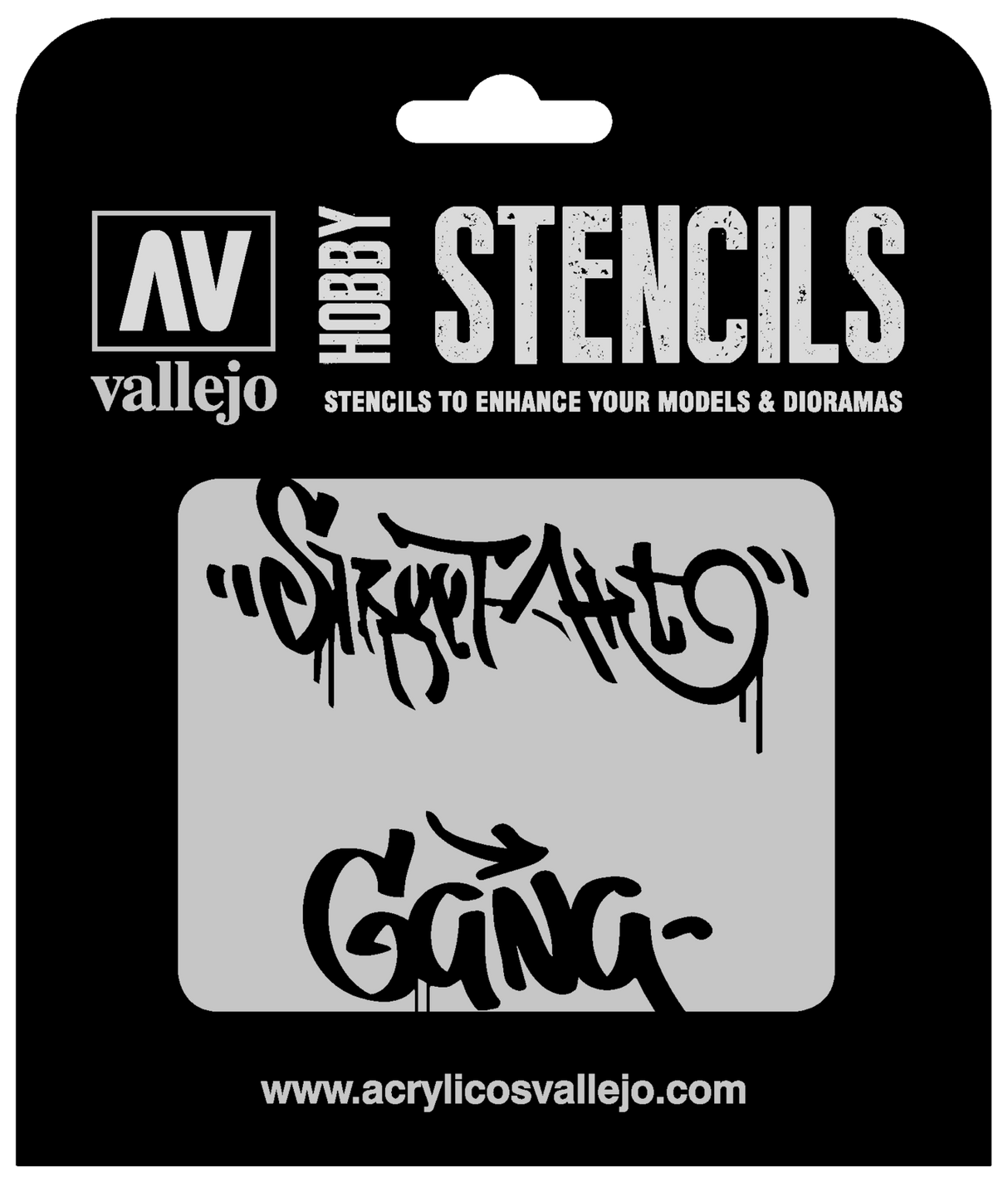 Vallejo ST-LET004 1/35 Street Art Num. 2 Stencil Vallejo PAINT, BRUSHES & SUPPLIES