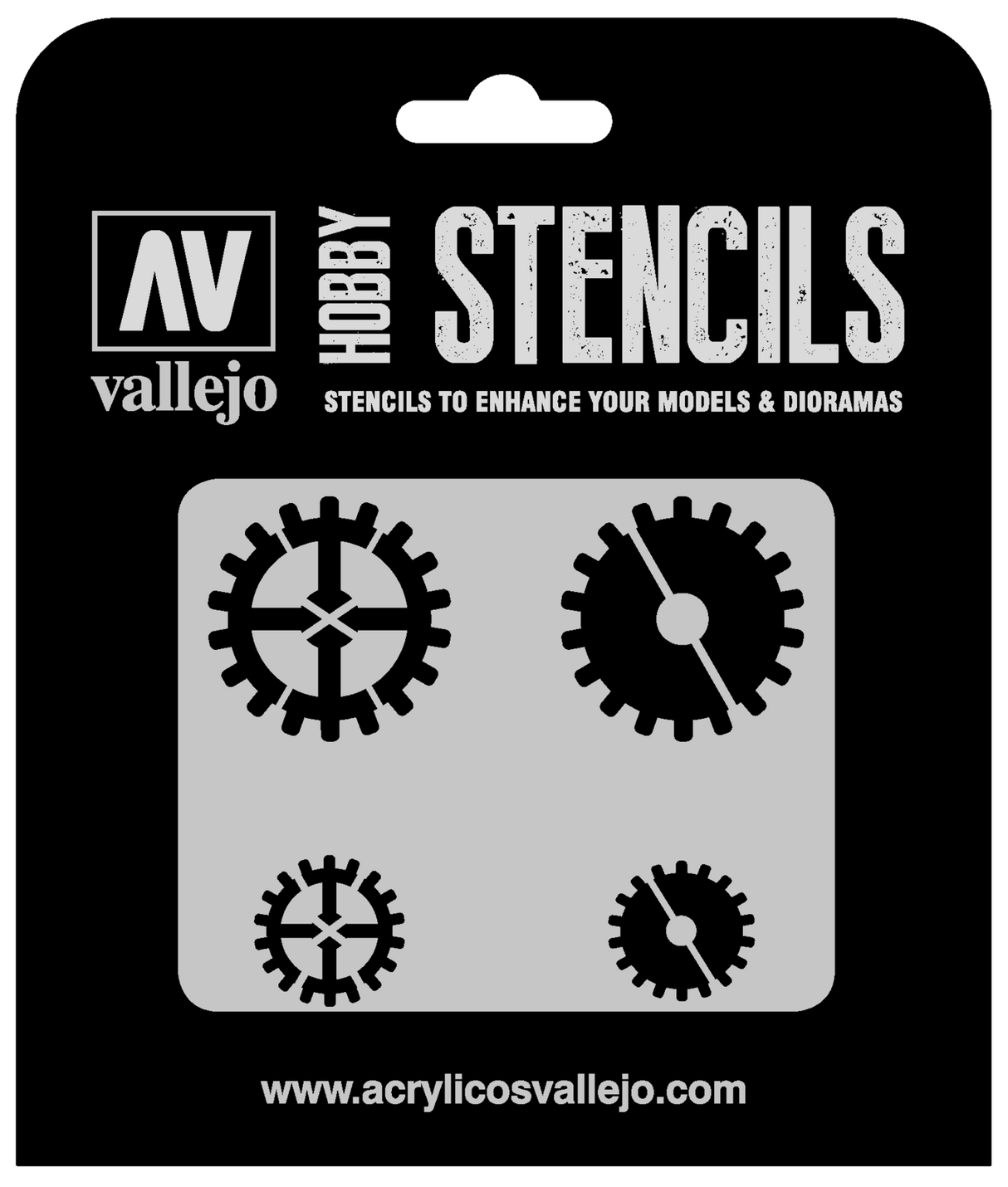 Vallejo ST-SF001 Gear Markings Stencil Vallejo PAINT, BRUSHES & SUPPLIES