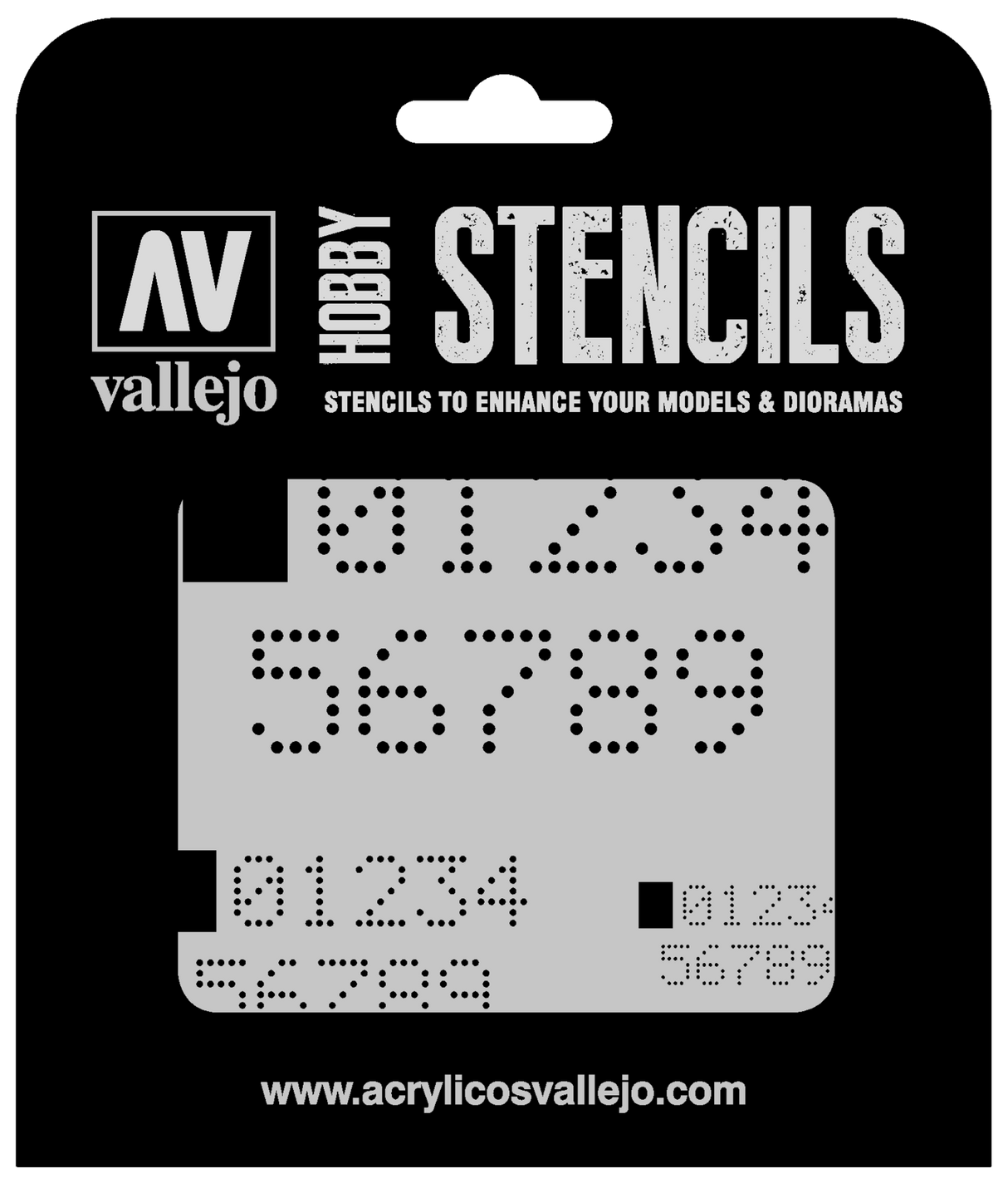 Vallejo ST-SF004 Digital Numbers Stencil Vallejo PAINT, BRUSHES & SUPPLIES