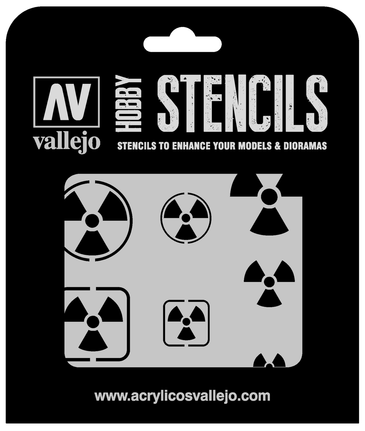 Vallejo ST-SF005 Radioactivity Signs Stencil Vallejo PAINT, BRUSHES & SUPPLIES