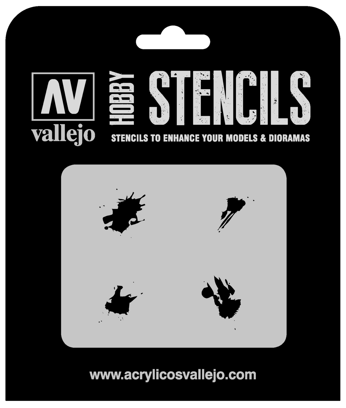 Vallejo ST-TX004 1/35 Petrol Spills Stencil Vallejo PAINT, BRUSHES & SUPPLIES