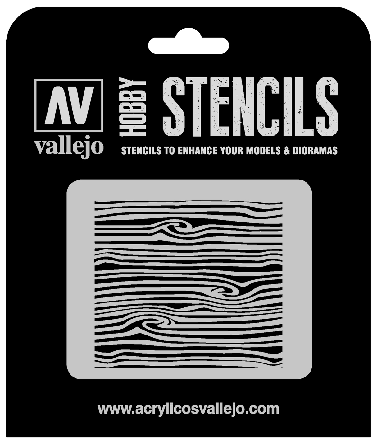 Vallejo ST-TX007 1/35 Wood Texture Num. 2 Stencil Vallejo PAINT, BRUSHES & SUPPLIES