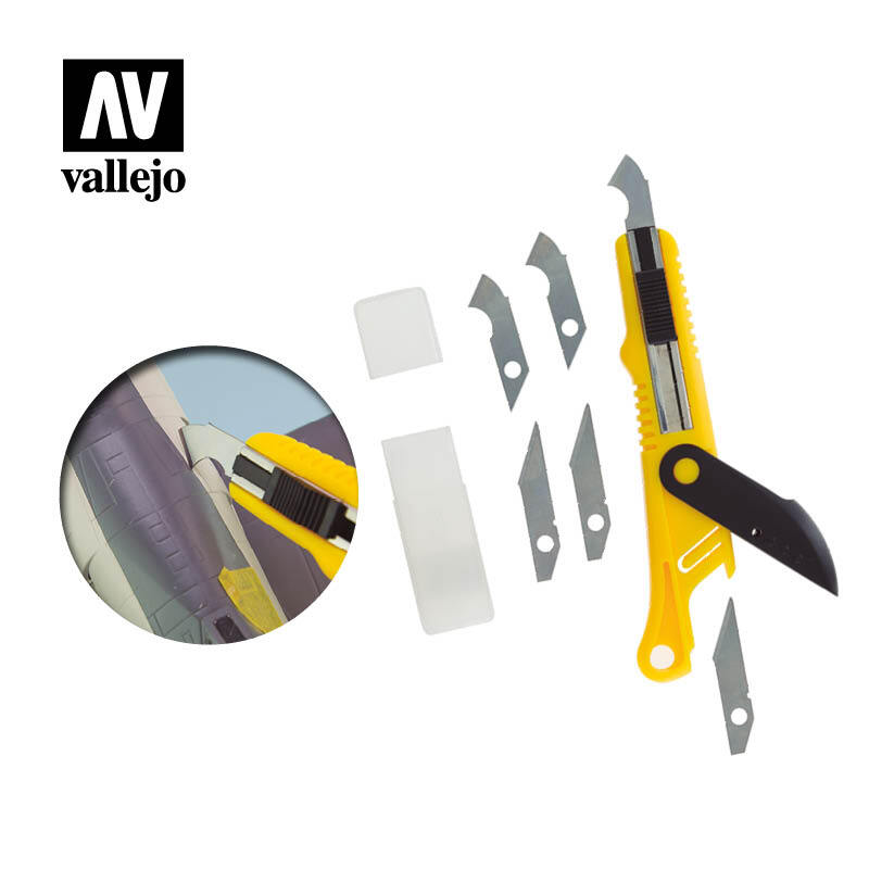 Vallejo T06012 Plastic Cutter Scriber Tool & 5 Spare Blades Vallejo TOOLS