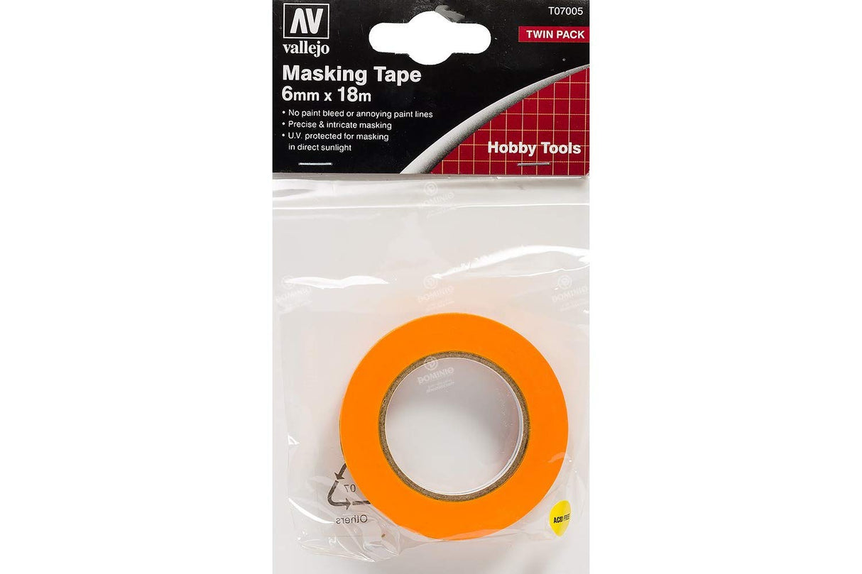 Vallejo T07005 Tools Precision Masking Tape 6mmx18m - Twin Pack Vallejo TOOLS