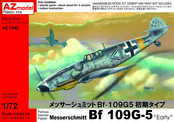 AZ Models AZ7445 1/72 Bf 109G-5 Early Plastic Model Kit** AZ Models PLASTIC MODELS