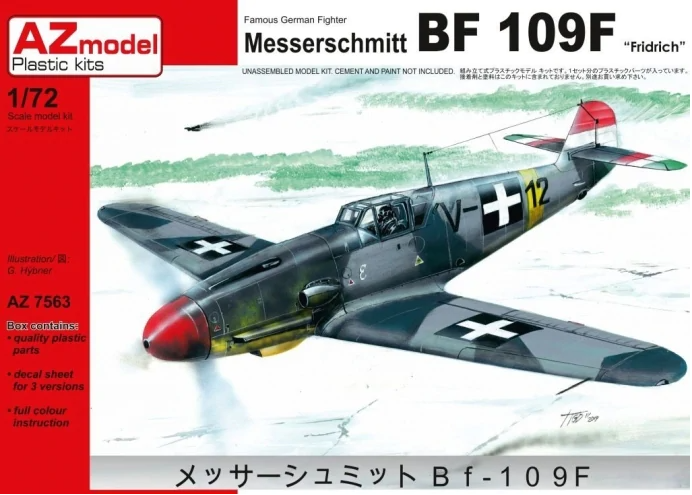AZ Models AZ7563 1/72 Messerschmitt Bf 109F Hungarian AF Plastic Model Kit** AZ Models PLASTIC MODELS
