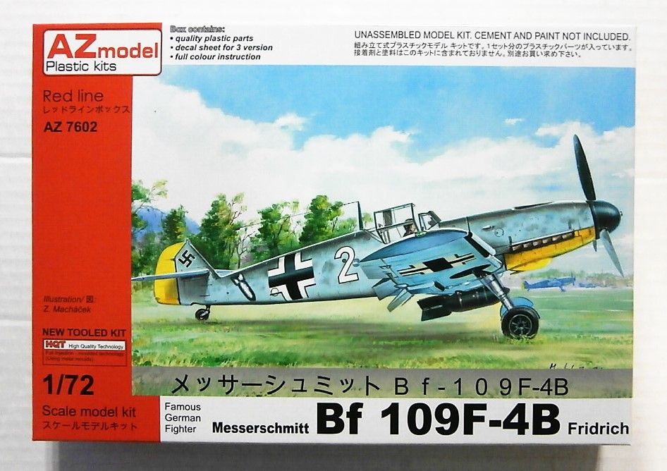 AZ Models AZ7602 1/72 Messerschmitt Bf 109F-4B Bomber Fridrich Plastic Model Kit** AZ Models PLASTIC MODELS