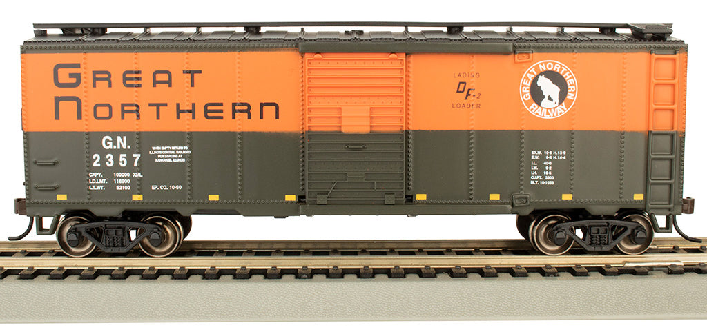 Bachmann 16001 HO PS1 40ft Box Car - Great Northern #2357 (Green & Orange) Bachmann TRAINS - HO/OO SCALE