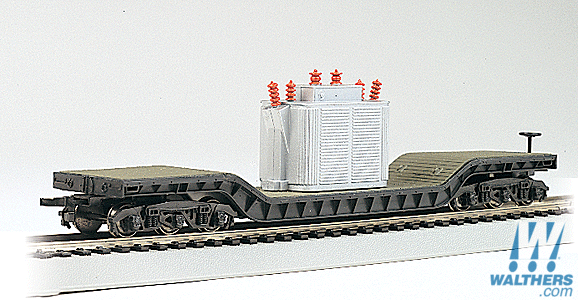Bachmann 18348 HO 52ft Centre-Depressed Flat Car - with Transformer Bachmann TRAINS - HO/OO SCALE