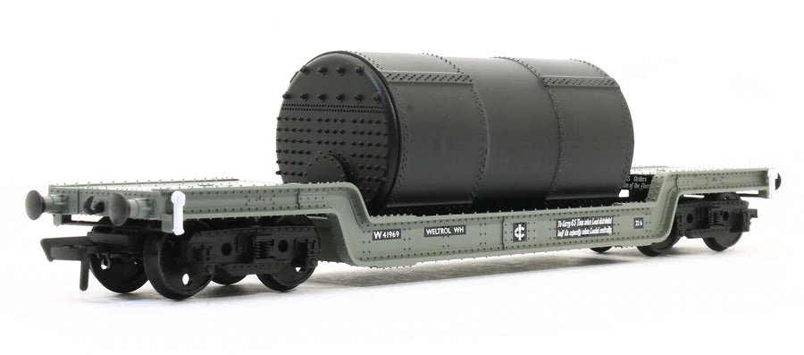 Bachmann 33-901F OO 45T Bogie Well Wagon BR Grey - Hobbytech Toys