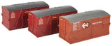 Bachmann OO 36-004A BD Large Containers Bauxite / Crimson (3 Pack) Bachmann Branchline TRAINS - HO/OO SCALE