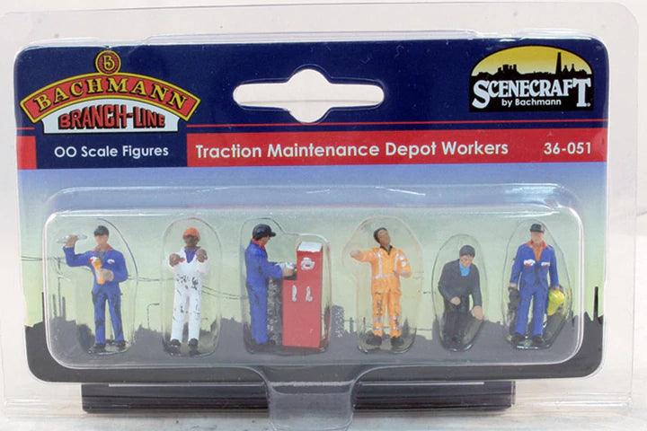 Bachmann 36-051 OO Traction Maintenance Depot Workers Figures - Hobbytech Toys