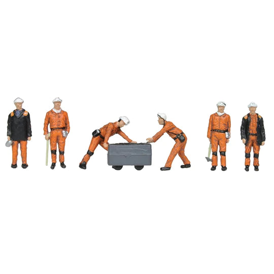 Bachmann 36-400 1960s/70s Coal Miner Figures - Hobbytech Toys