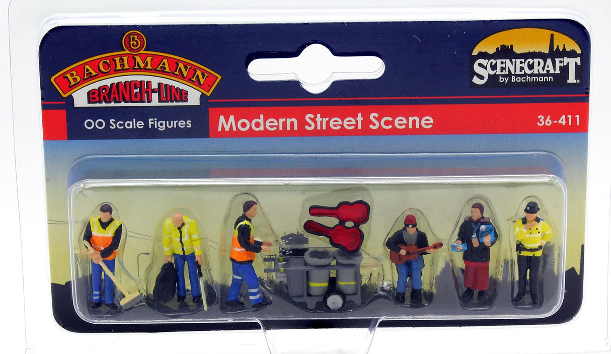 Bachmann OO 36-411 Modern Street Scene Figures Bachmann Branchline TRAINS - HO/OO SCALE