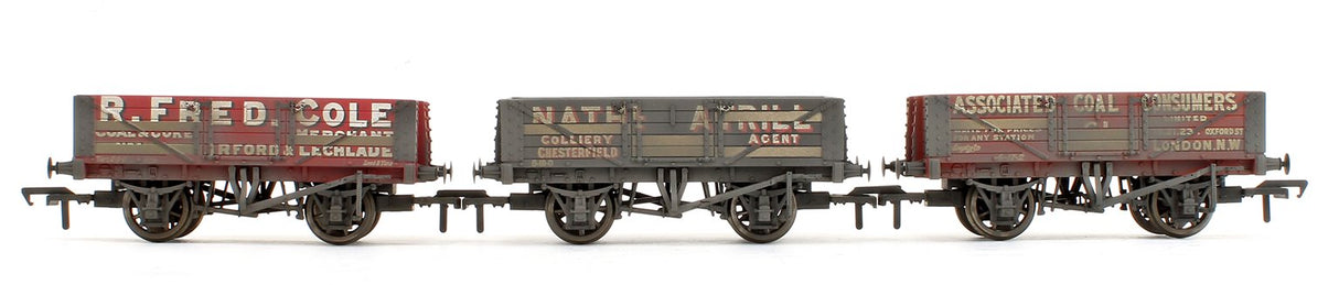 Bachmann OO Coal Trader 5 Plank Wagons Triple Pack (Weathered Edition) Bachmann Branchline TRAINS - HO/OO SCALE