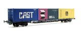 Bachmann OO FGA BR Freightliner Outer Container Flats(X2) With Maritime Containers Bachmann Branchline TRAINS - HO/OO SCALE