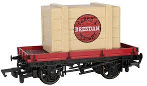 Bachmann HO Flatcar (Plank Wagon) With Brendam Cargo & Freight Crate Load Bachmann TRAINS - HO/OO SCALE