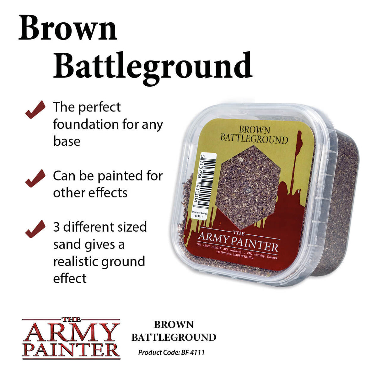 Army Painter BF4111 Brown Battleground - Basing The Army Painter TRAINS - SCENERY