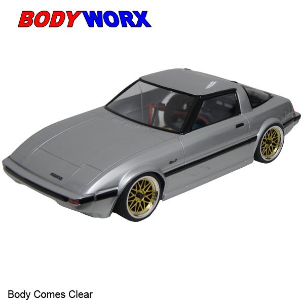 Bodyworx 1/10 Mazda RX7 (first Gen ) 200mm Clear Body - Hobbytech Toys