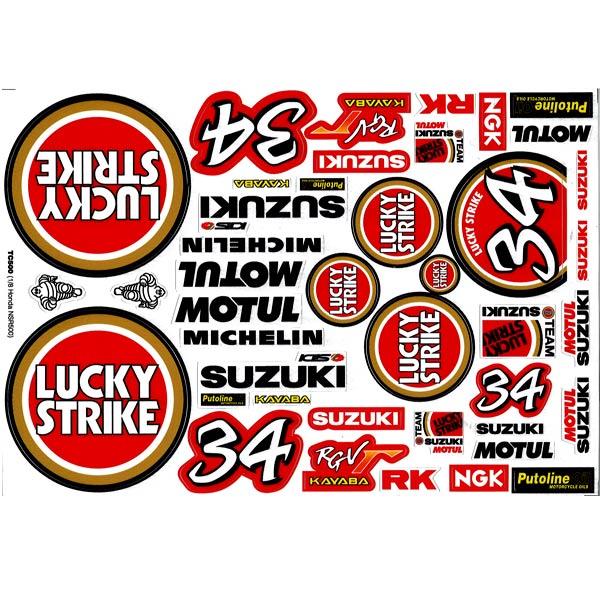 Bodyworx 1/8 Stickers Lucky Strike RGV 34 - Hobbytech Toys