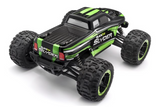 Blackzon Slyder MT 1/16 4WD Electric Monster Truck, rugged green body, off-road tires, high-performance RC vehicle ready for thrilling adventures.