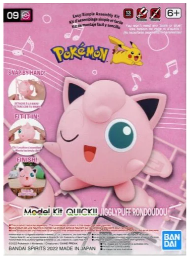 Bandai 5063380 Pokemon Quick Model Kit 09 Jigglypuff - Hobbytech Toys