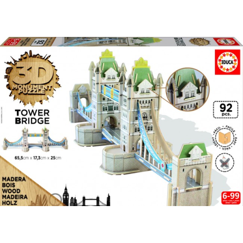 Educa 3D Monument Puzzle Tower Bridge 92 pc Educa PUZZLES