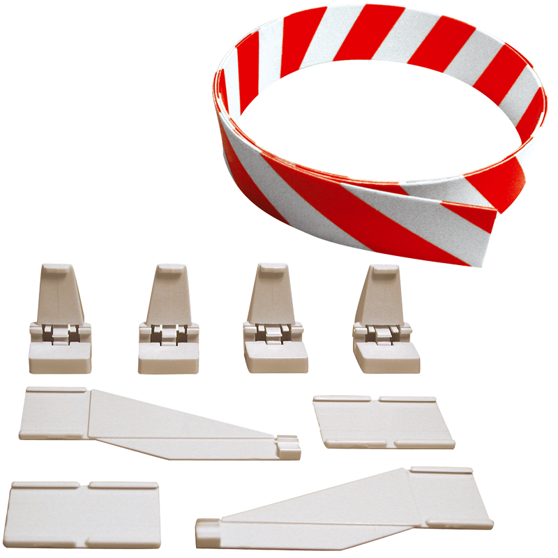 Carrera Red/White Stripe Guard Rail 3 Metres Carrera SLOT CARS