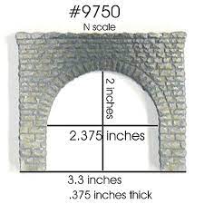 Chooch 9750 N Double Track Cut Stone Tunnel Portal - 3-1/2 x 3-29/32 8.7 x 9.7cm pkg(2) - Hobbytech Toys