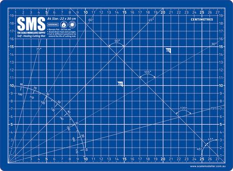 SMS CMAT02 Premium Cutting Mat A4 Blue Scale Modellers Supply TOOLS