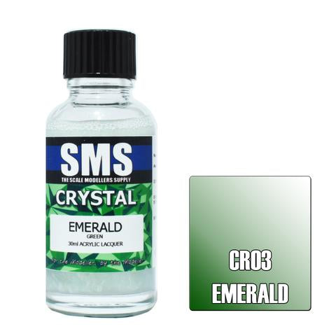 SMS CR03 Acrylic Lacquer Crystal Emerald (Green) 30ml Scale Modellers Supply PAINT, BRUSHES & SUPPLIES