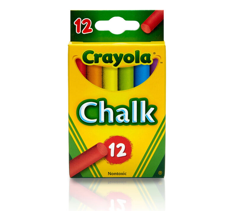 Crayola Chalk Sticks Assorted Colours (12 Pack)* - Hobbytech Toys