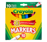 Crayola Classic Broadline Markers (10 Pack) - Hobbytech Toys
