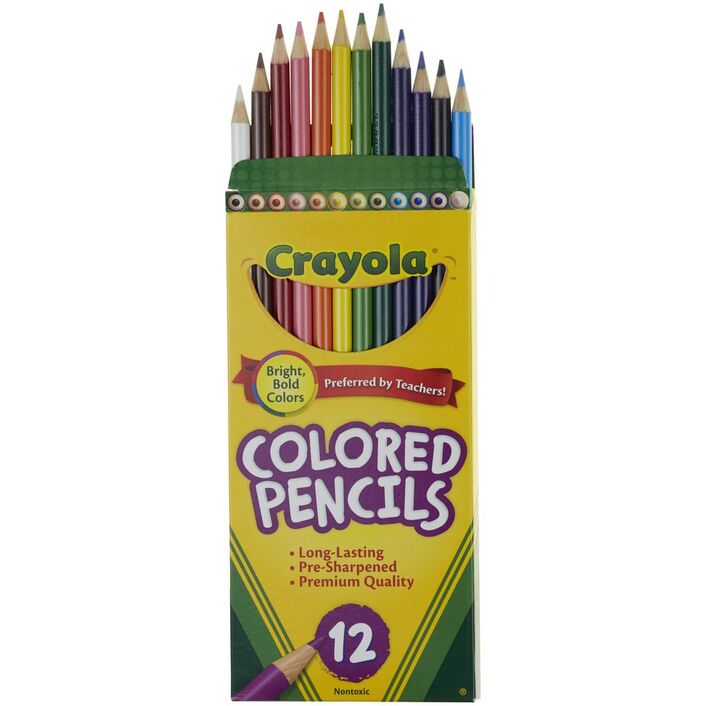 Crayola Full Size Coloured Pencils (12 Pack)* - Hobbytech Toys
