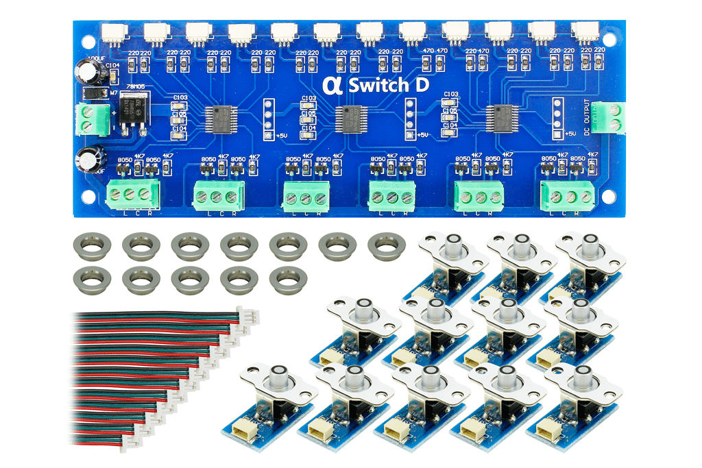 DCC Concepts DCD-DSB Cobalt AlphaSwitch-D (For Digital Devices) Blue 12 Pack - Hobbytech Toys
