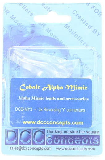 DCC Concepts 3-pack of Simple Y Connectors for Alpha Mimic and Alpha Mimic Ground Signals DCC Concepts TRAINS - DCC