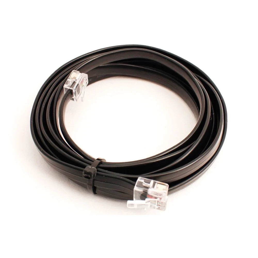 DCC Concepts 6-wire Flat Cable w/RJ12 Connectors - NCE systems  (2m) - Hobbytech Toys