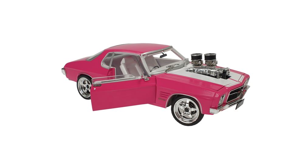 DDA 1/24 1973 Pink/White Blown HQ Holden Monaro - Hobbytech Toys