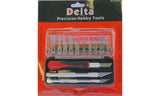 DELTA 21002 HOBBY KNIFE SET WITH 13 BLADES AND CASE Delta TOOLS