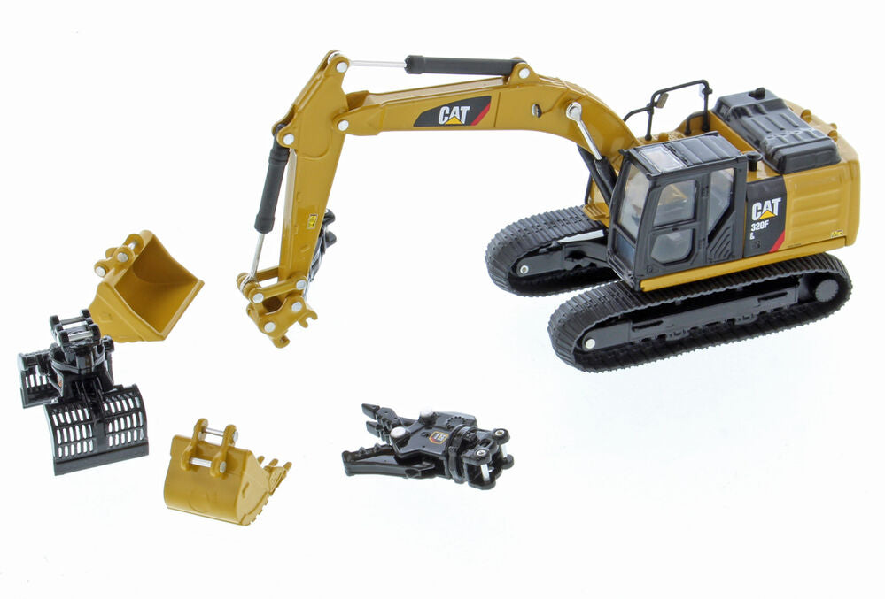Diecast Masters 1/64 CAT 320F L Hydraulic Excavator with Work Tools - Hobbytech Toys