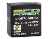 EcoPower 827 12g Digital Metal Gear Micro Servo (High Voltage) EcoPower RADIO GEAR