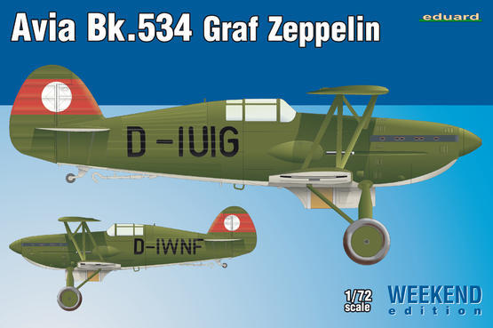 Eduard 7445 1/72 Avia Bk-534 Graf Zeppelin Plastic Model Kit Eduard PLASTIC MODELS