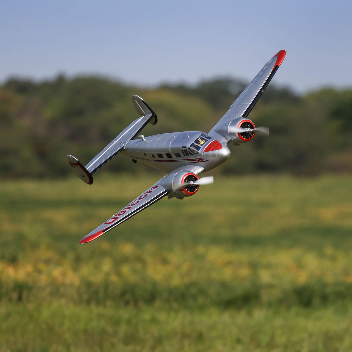 E-Flite Twin Beech D18 1.5m RC Plane, BNF Basic - Hobbytech Toys