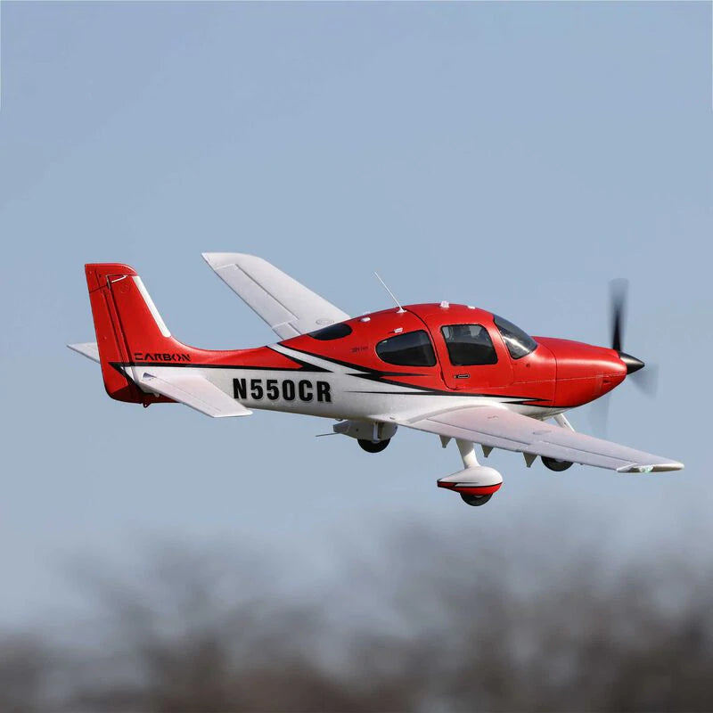 E-Flite Cirrus SR22T Red 1.5m V2 with Smart Technology, BNF Basic - Hobbytech Toys